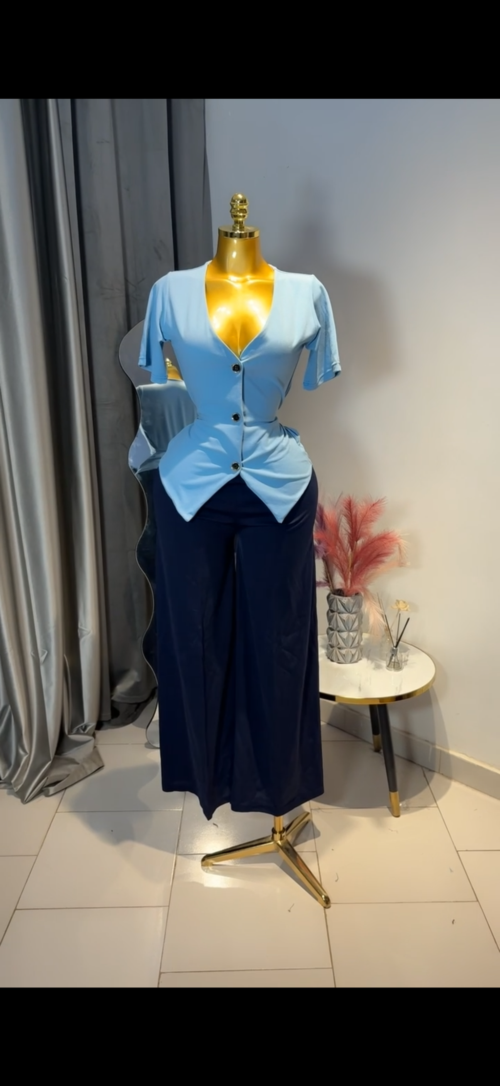 2 pieces set ( blue )