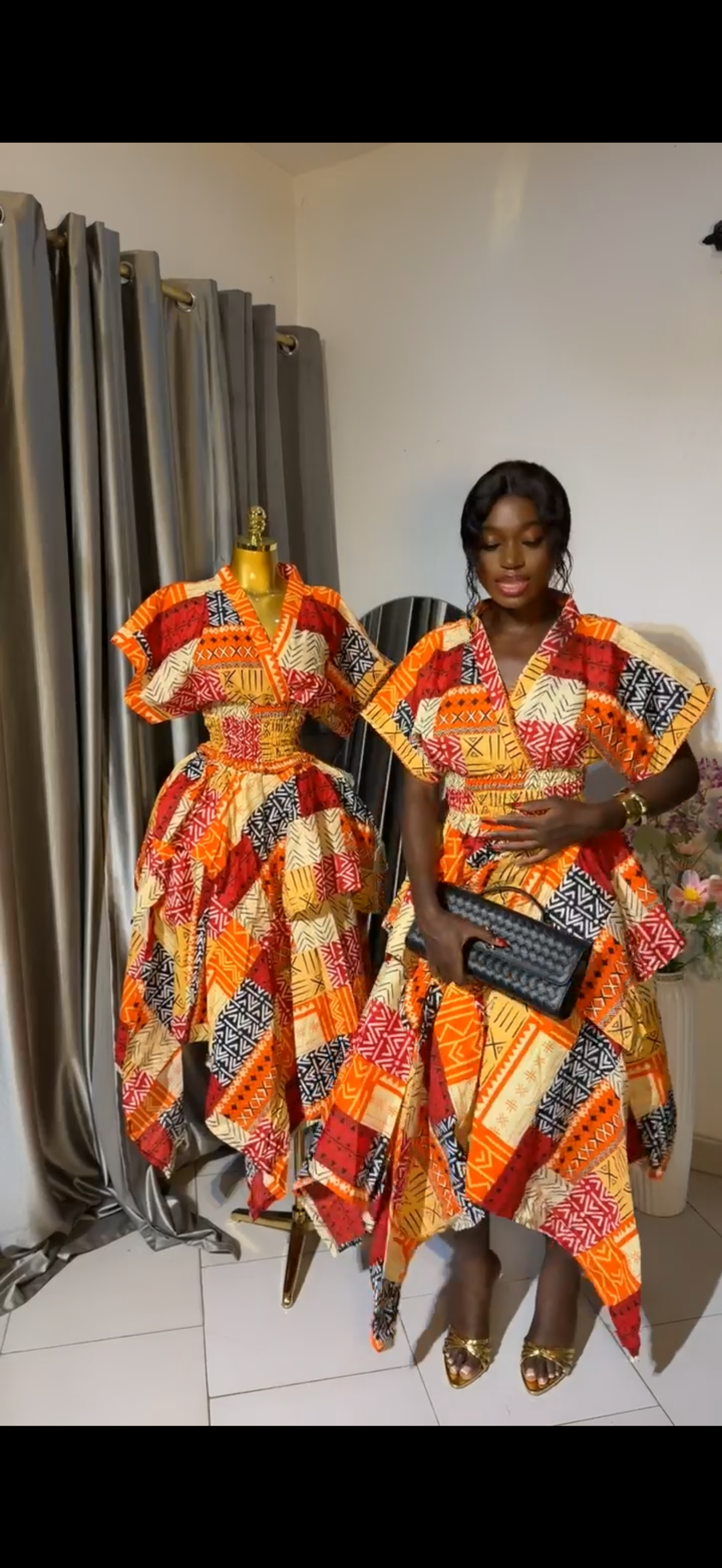 Ankara 2pcs. Handkerchief skirt