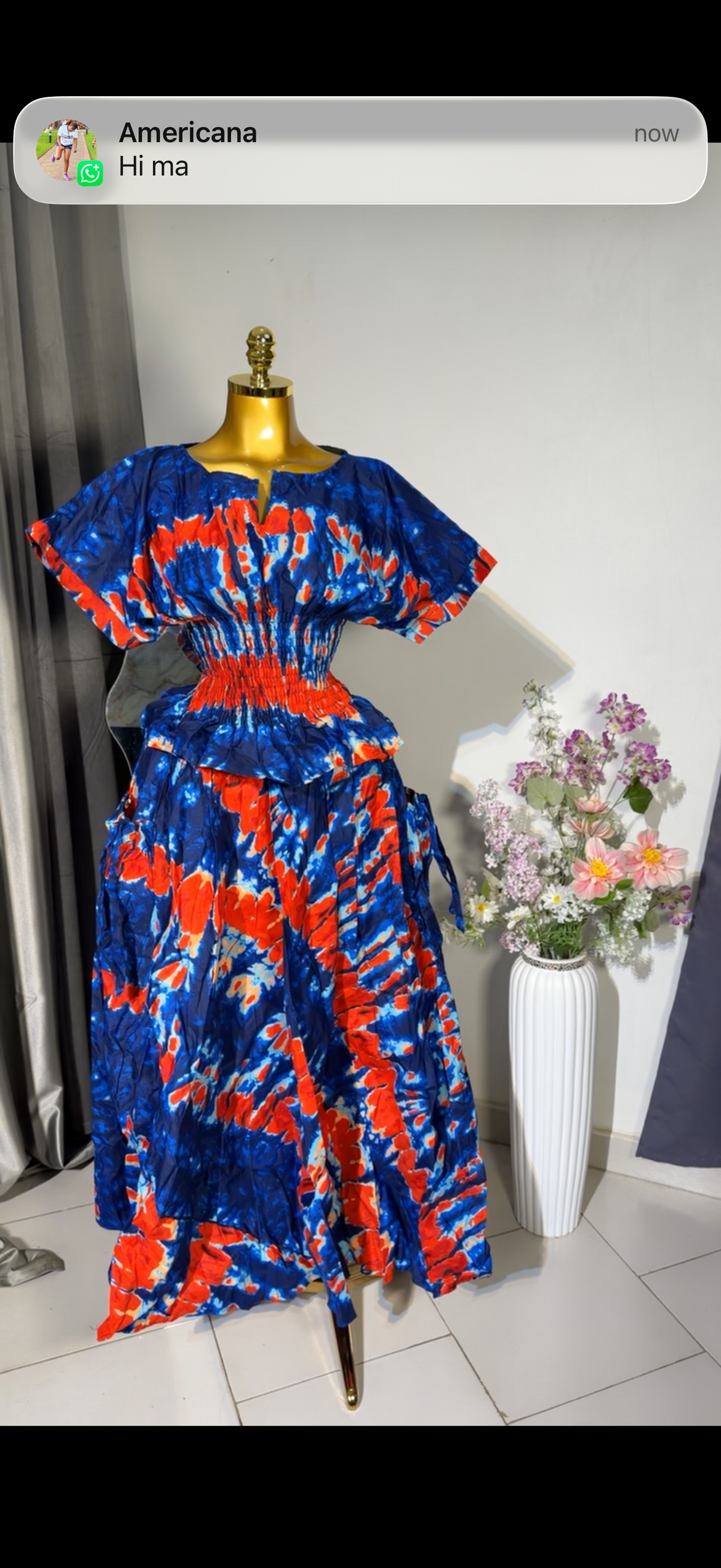 Ankara 2pcs. Two sided pocket skirt