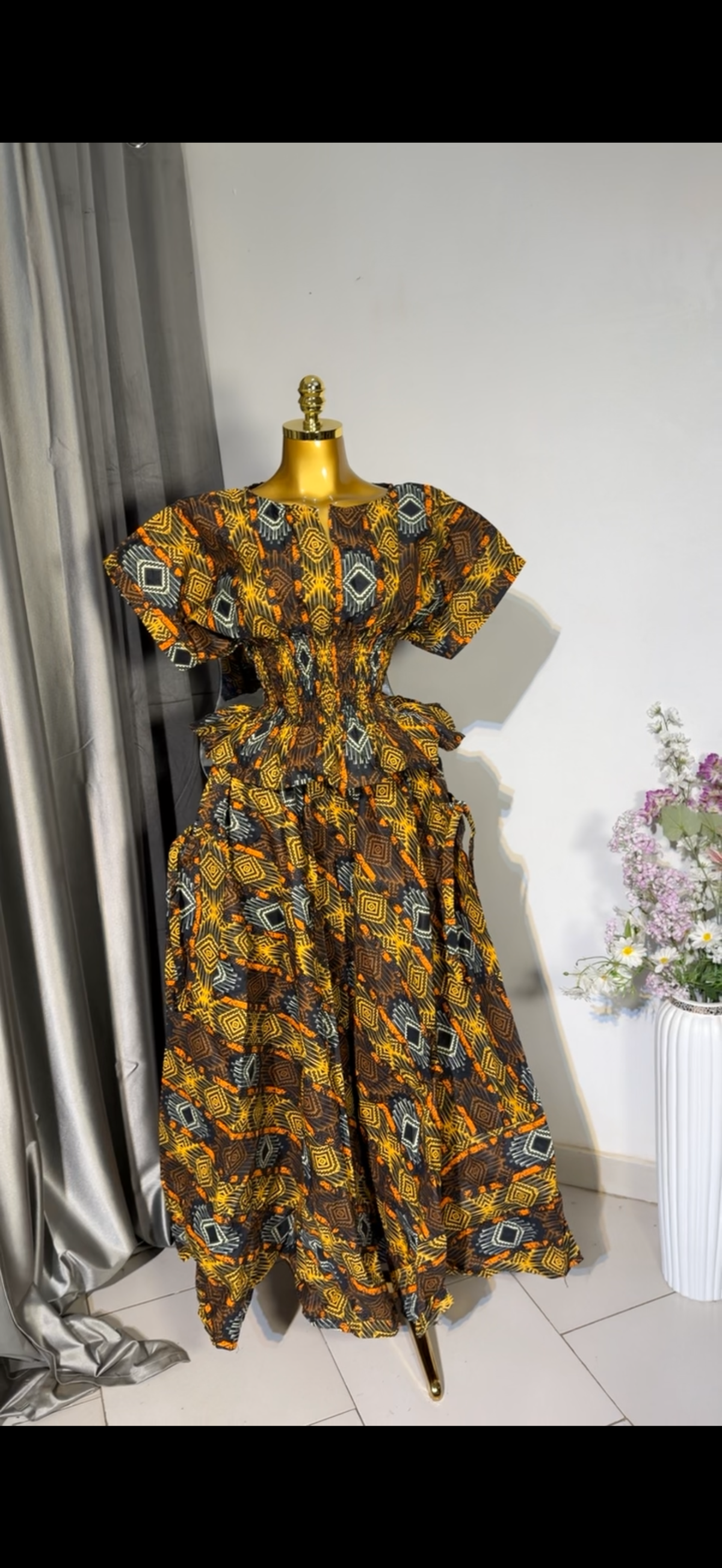 Ankara 2pcs. Two sided pocket skirt