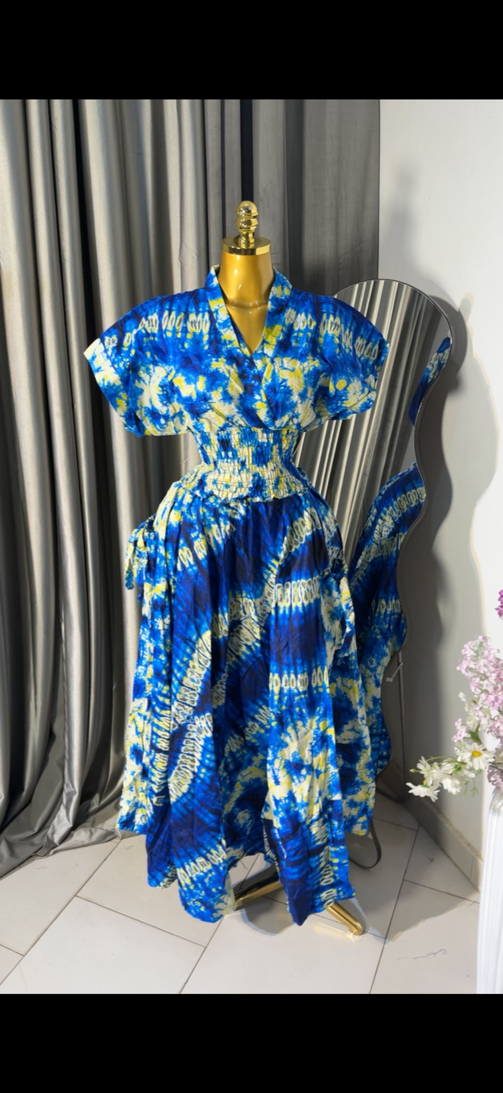 Ankara 2pcs. Two sided pocket skirt