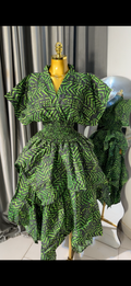 Ankara 2pcs. Handkerchief skirt