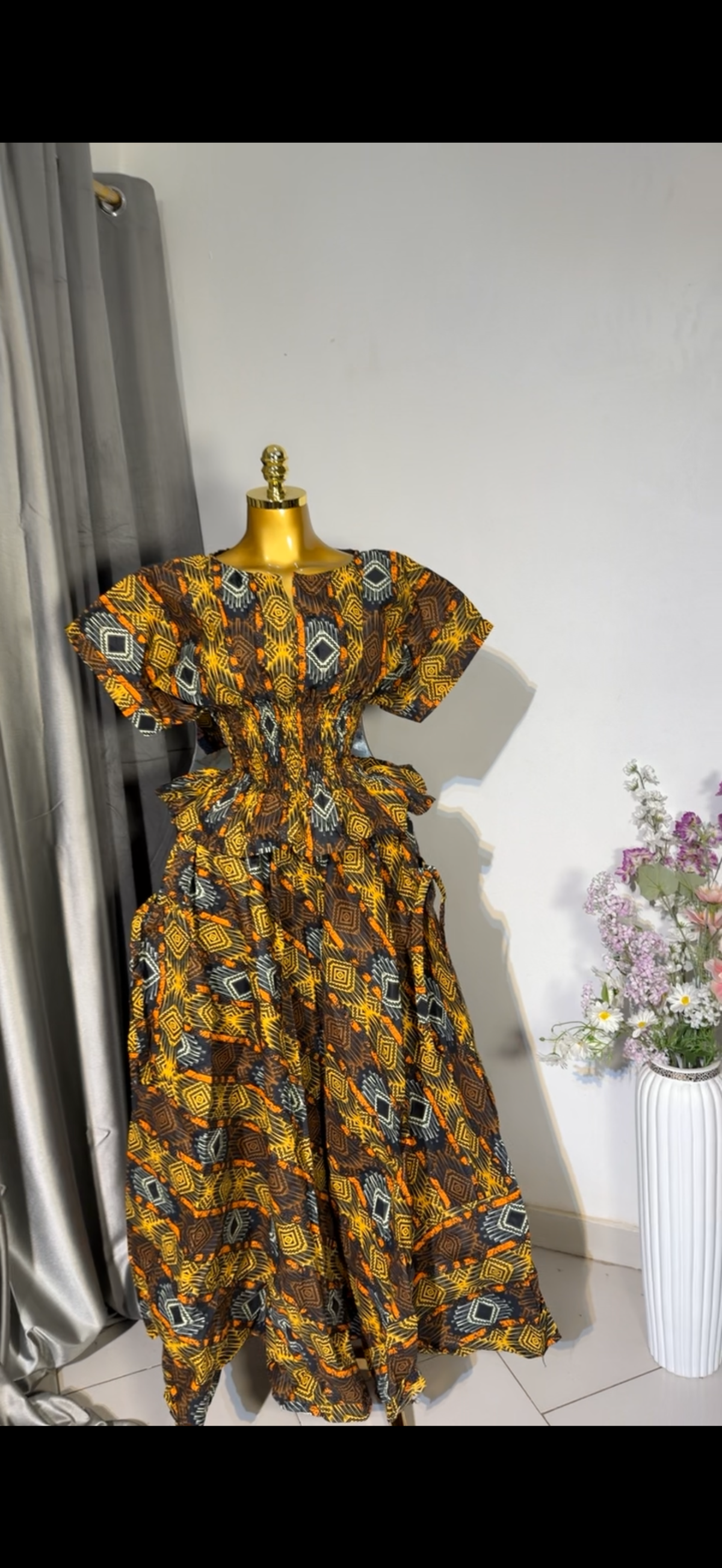 Ankara 2pcs. Two sided pocket skirt