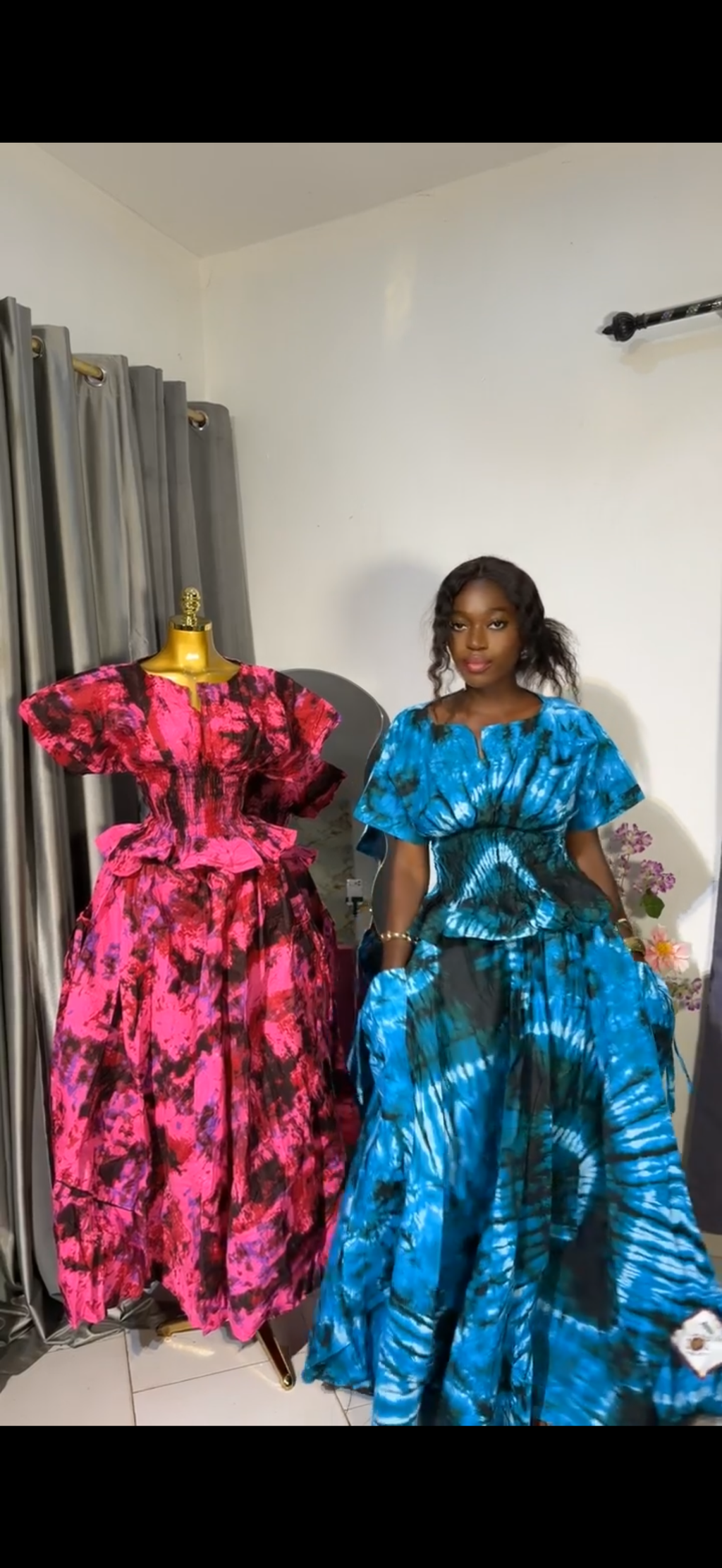 Ankara 2pcs. Two sided pocket skirt