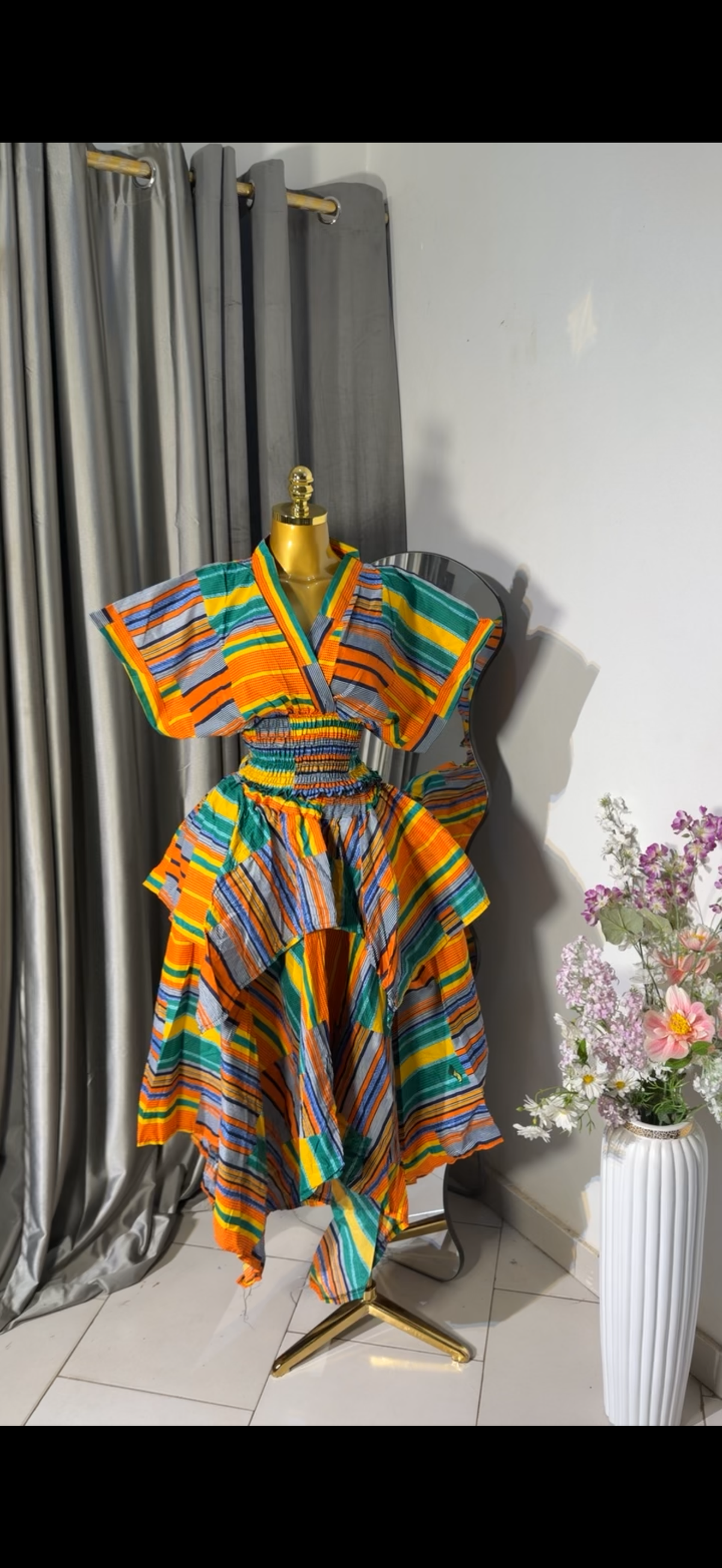 Ankara 2pcs. Handkerchief skirt