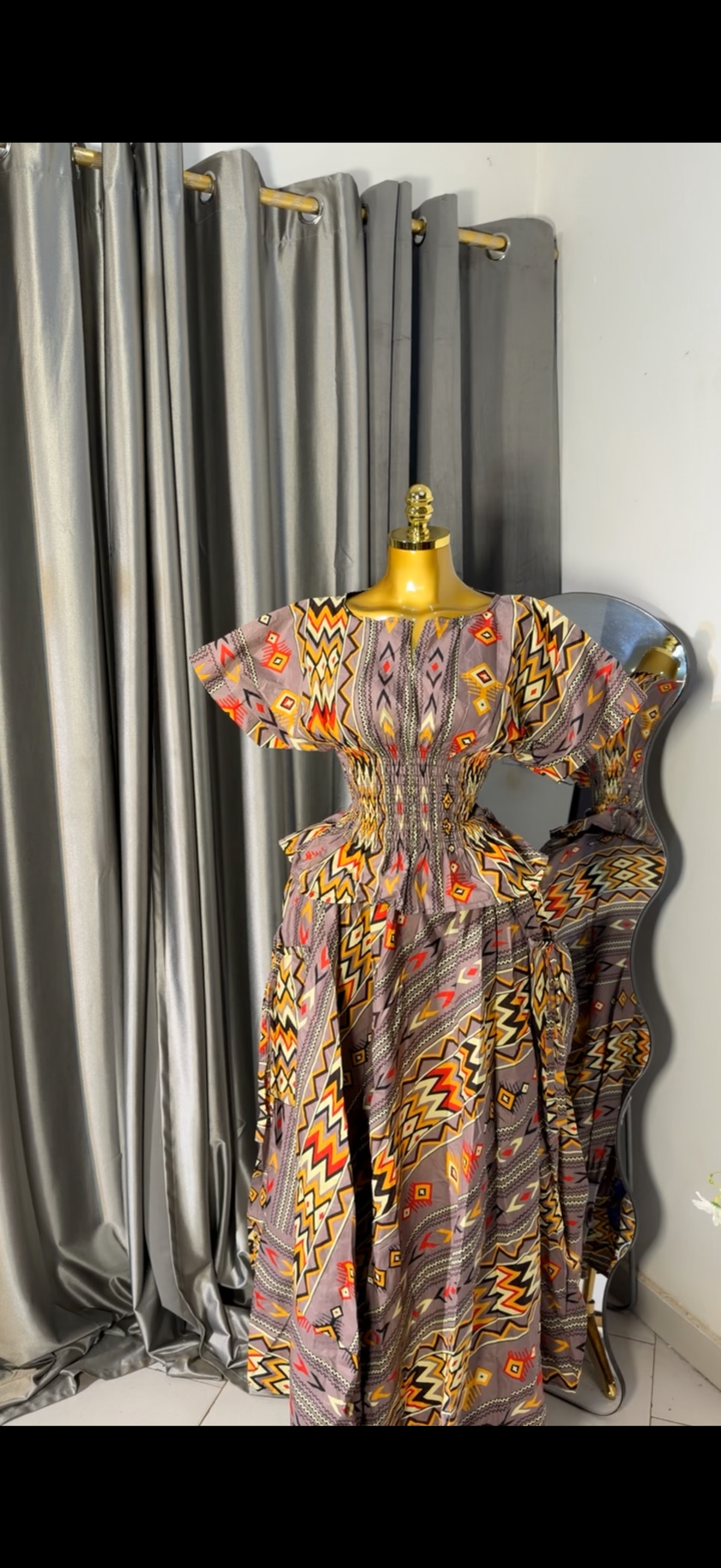 Ankara 2pcs. Two sided pocket skirt