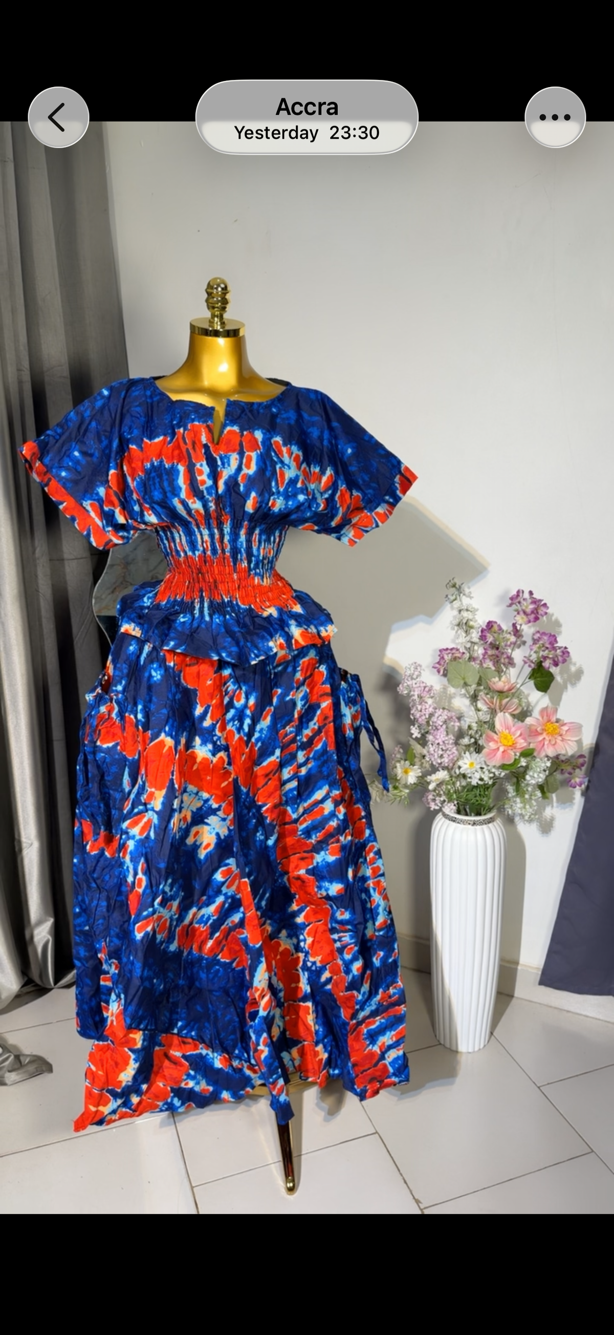 Ankara 2pcs. Two sided pocket skirt