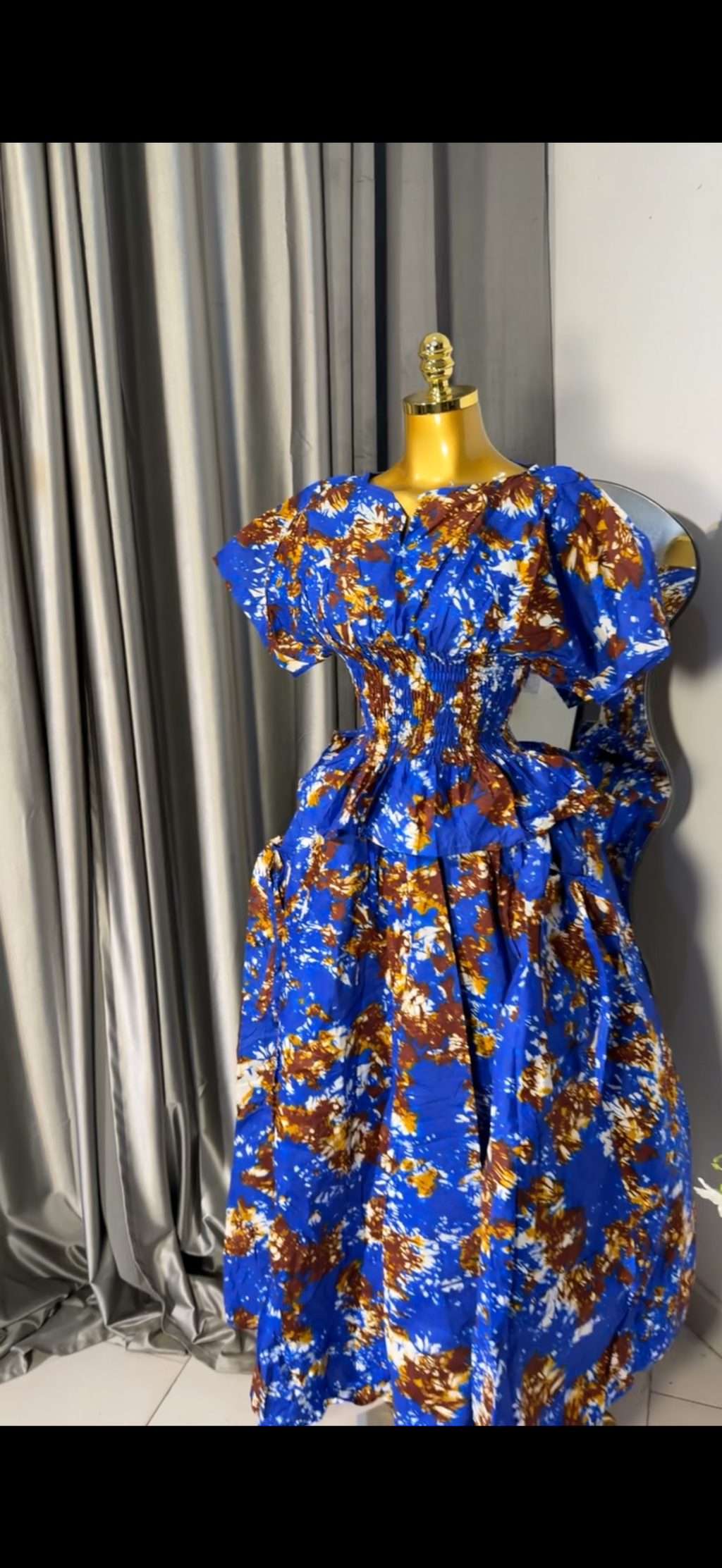 Ankara 2pcs. Two sided pocket skirt