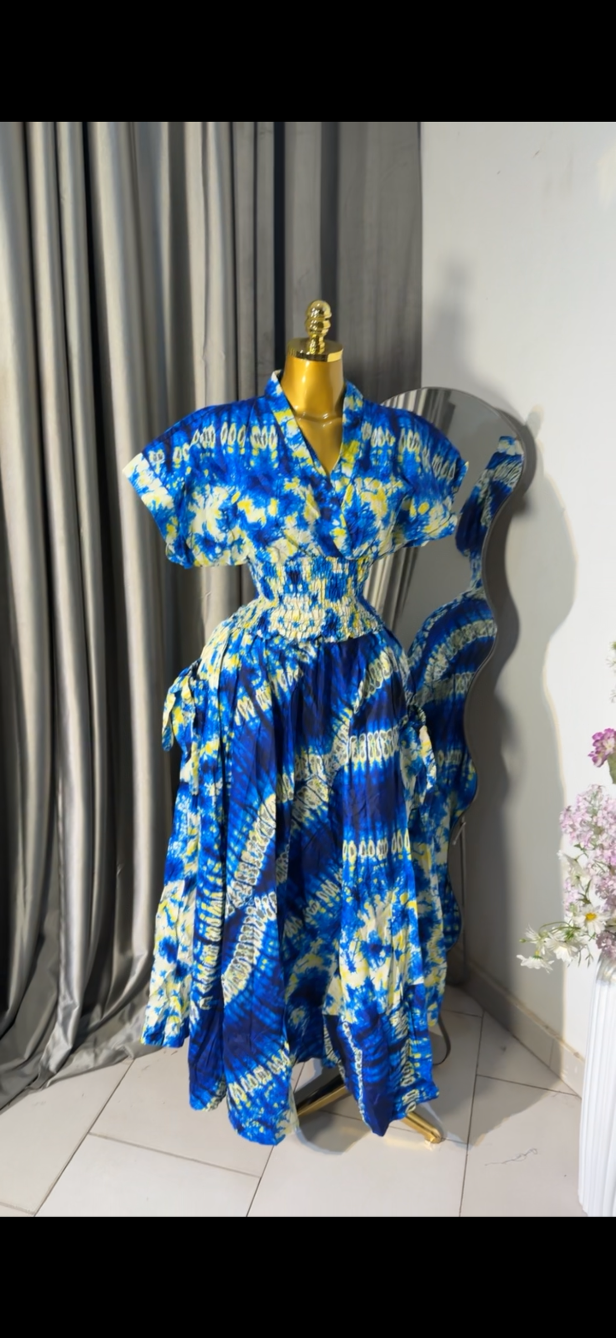 Ankara 2pcs. Two sided pocket skirt