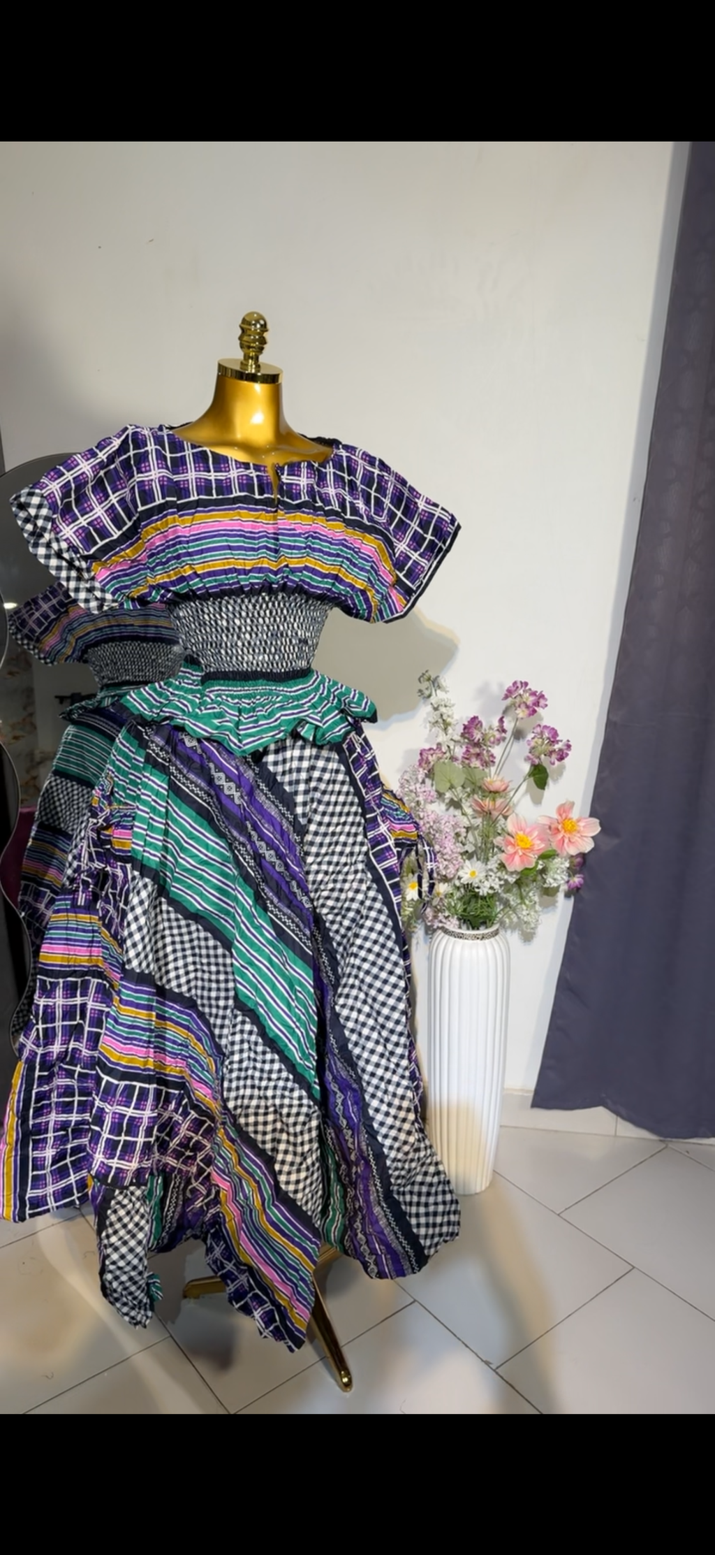Ankara 2pcs. Two sided pocket skirt