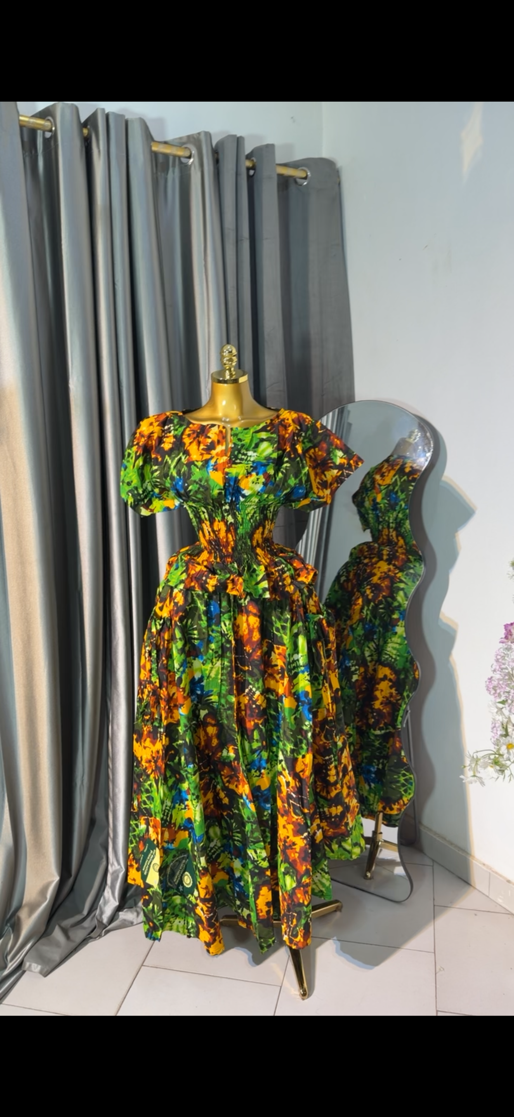 Ankara 2pcs. Two sided pocket skirt