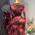 Pink & Black Stretchy Dress